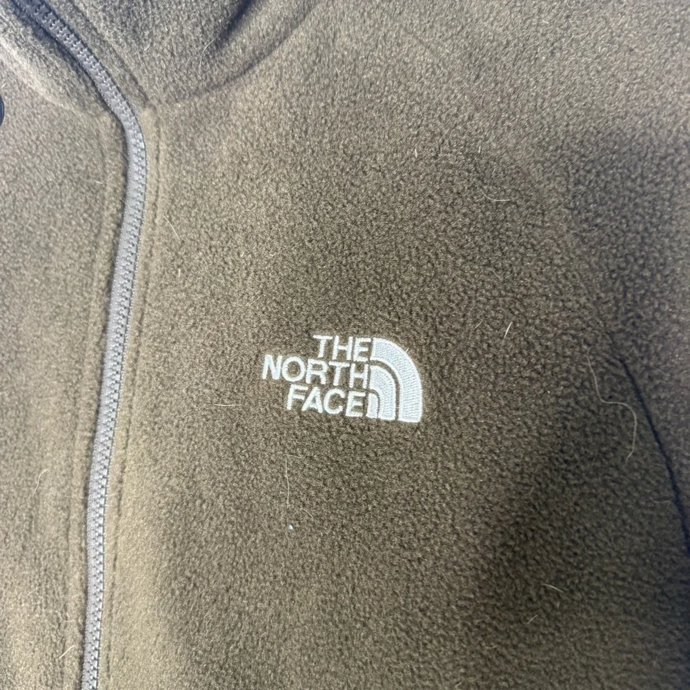 The North Face Brown Full Zip Fleece Jacket Mens Medium Thick Warm Vintage